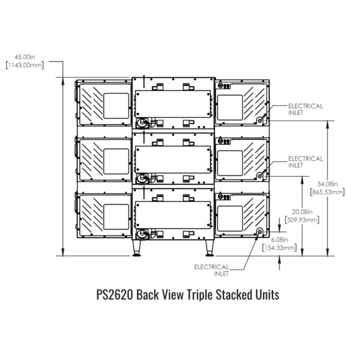Middleby Marshall PS2620 Gas Countertop Conveyor Oven - Single/Double/Triple Stack Options Available