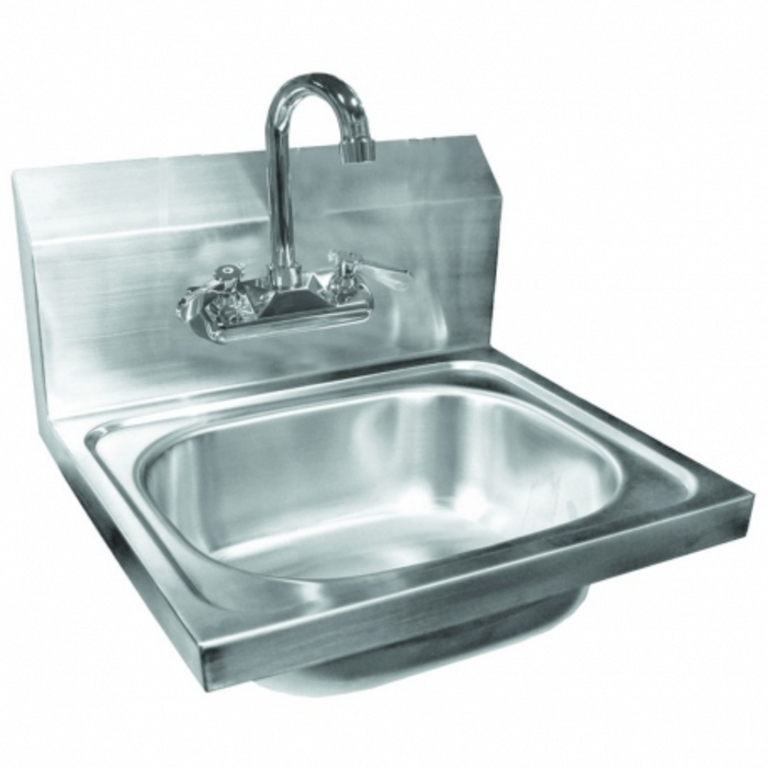 GSW Stainless Steel Wall Mount Hand Sink w/ Lead-free Faucet and Strainer