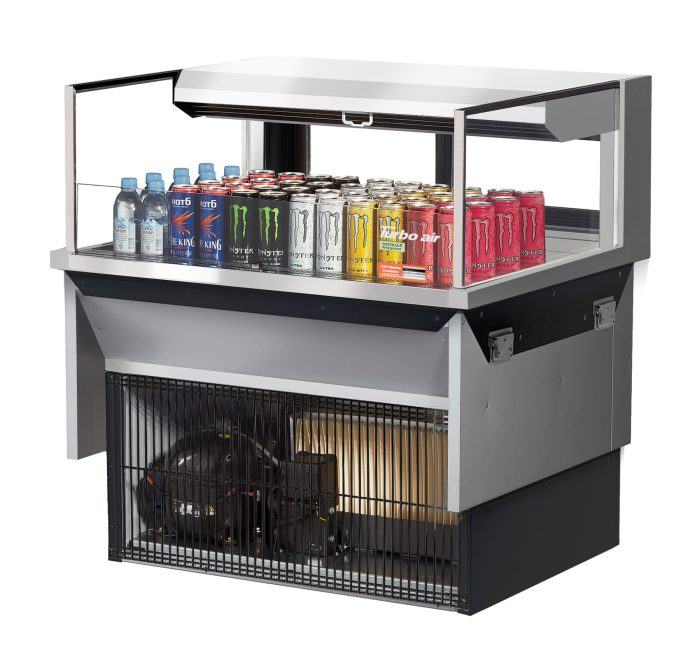 Turbo Air TOM-36L-UFD-S-1SI-N Drop-In Horizontal Open Display Case, 4.6 cu. ft.