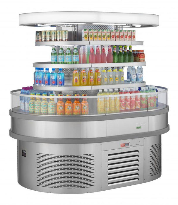 Turbo Air TIOM-20RSRS-N Island Display Self-Serve Refrigerated Merchandiser, 19.2 cu. ft.