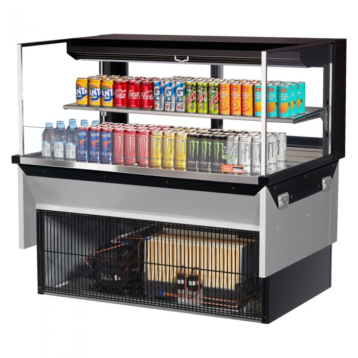 Turbo Air TOM-48L-UFD-W(B)-2SI-N Drop-In Horizontal Open Display Case, 10.2 cu. ft.