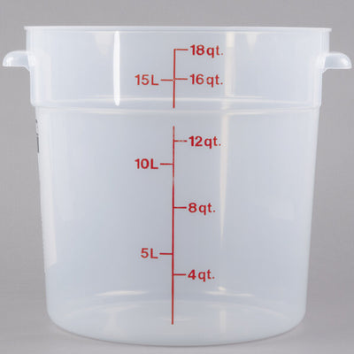 Cambro Translucent Round Food Storage Container ( Case of 6 )