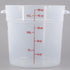 Cambro Translucent Round Food Storage Container ( Case of 6 )