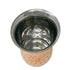 Hand-hammered Mughlai-style glass with shiny copper exterior and steel interior