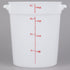 Cambro Poly Round Food Storage Container White ( Case of 12 )