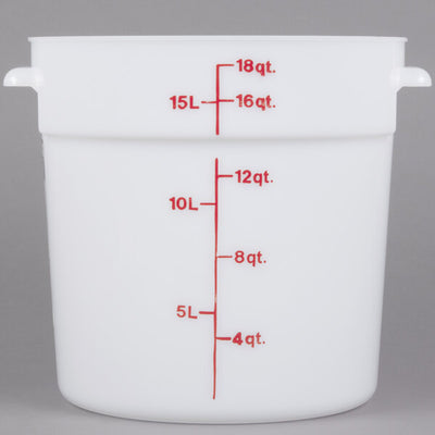 Cambro Poly Round Food Storage Container White ( Case of 6 )