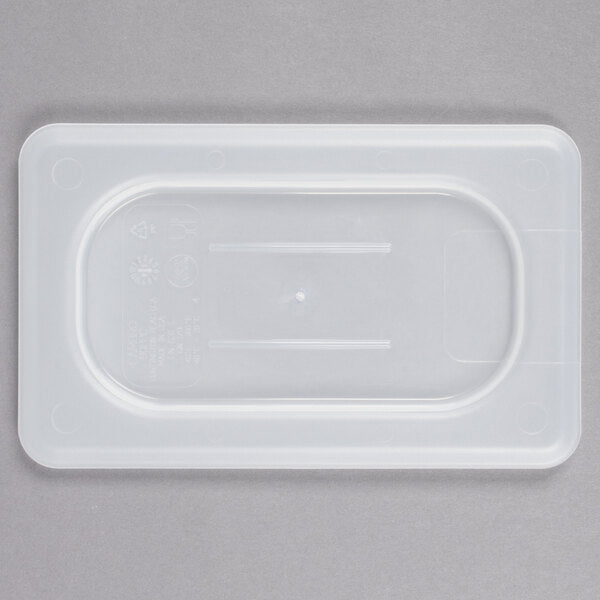 Cambro Translucent 1/9 Size Polypropylene Flat Food Pan Lid