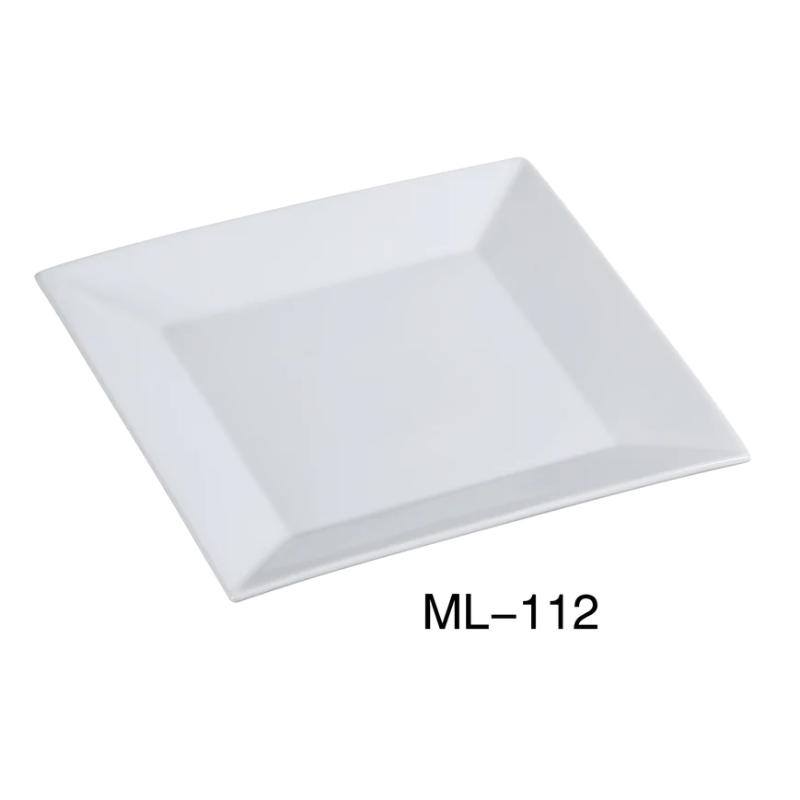 Yanco ML-112 Mainland 12″ Square Plate, China, Super White (1Dz)