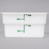 Cambro Poly 2 Quart Square Food Storage Container White ( Case of 6 )