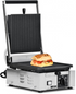 Omcan PG-IT-0483-R Elite Series 10″ x 9″ Single Panini Grill with Grooved Top and Smooth Bottom Grill Surface