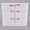 Cambro Poly 6 Quart Square Food Storage Container White ( Case of 6 )