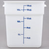 Cambro Poly 18 Quart Square Food Storage Container White ( Case of 6 )