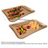 Classic Copper Rectangular Platter with Decorative Brass Handles for Serving Snacks
