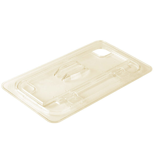 Cambro H Pan One Third Size FlipLid with Spoon Notch Amber ( Case of 6 )