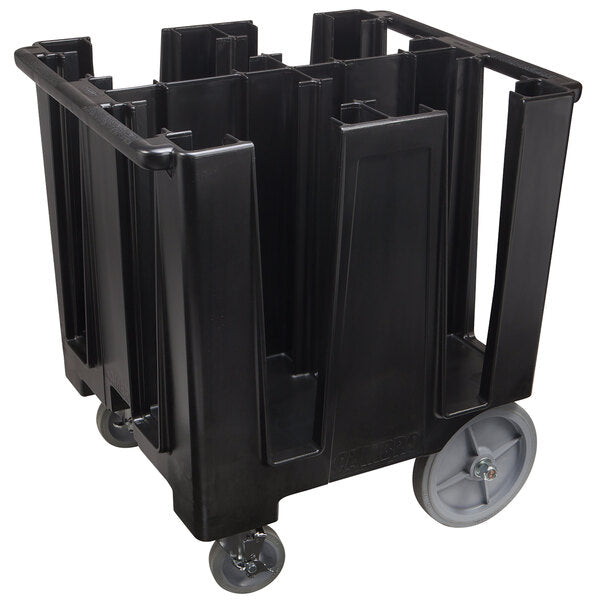 Cambro Commercial Mobile Dish Caddy with Swivel Casters for Plate Storage and Transport