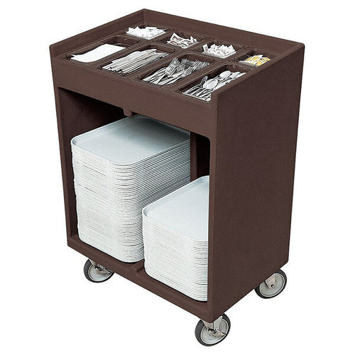 Cambro Tray and Silverware Cart with Protective Vinyl Cover