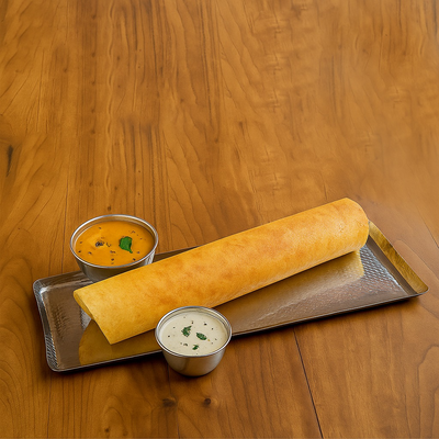 Extra Long Serving Plate for Dosa – Elegant & Durable Steel Platter for Table Service