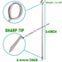 Stainless Steel Skewers Closed-hook in Multiple Sizes - 12", 15", 18",21",24" length