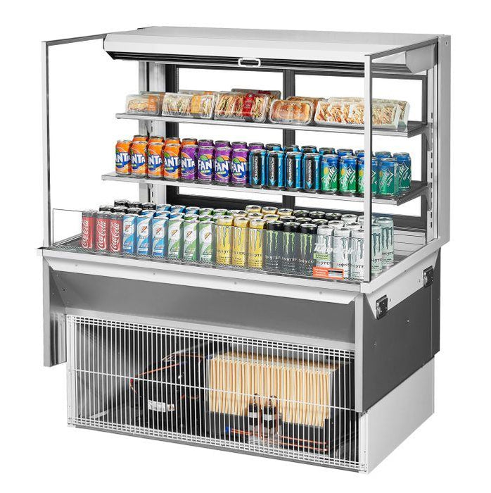 Turbo Air TOM-48L-UFD-W(B)-3SI-N Drop-In Horizontal Open Display Case, 15.2 cu. ft.