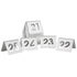 Tablecraft TC125 2 1/2" Stainless Steel Cut-Out Number Table Tents - 1 to 25