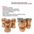 Premium hammered copper glass with curved shape and dual-metal construction