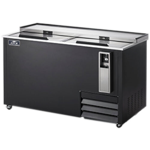 Arctic Air AUB65R 64.5" Black Horizontal Bottle Cooler – Commercial Bar Beverage Refrigerator with Sliding Lid