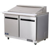 Arctic Air AMT48R Mega Top Sandwich Prep Table 48" – 12 Cu. Ft. 2 Door Commercial Refrigerated Prep Table