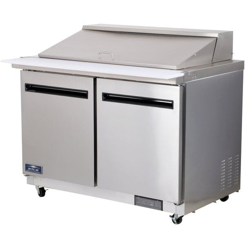 Arctic Air AMT48R Mega Top Sandwich Prep Table 48" – 12 Cu. Ft. 2 Door Commercial Refrigerated Prep Table