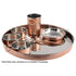 Durable and stackable copper steel thali for commercial use