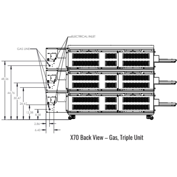 Middleby Marshall X70 X-Series Gas Conveyor Oven - Single/Double/Triple Stack options Available