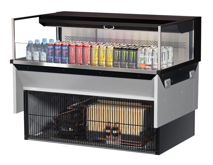 Turbo Air TOM-48L-UF-W(B)-1SI-N Drop-In Horizontal Open Display Case, 6.3 cu. ft.