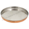 13-Inch Copper and Stainless Steel Thali Plate – Traditional Dining Platter for Serving Meals