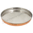 13-inch copper and stainless steel hammered thali plate on white background