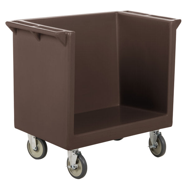 Cambro Commercial Polyethylene Dish and Tray Transport Cart with Swivel Casters