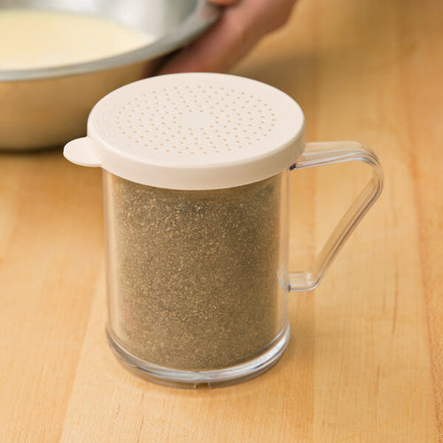 Cambro Camwear 10 oz Shaker with Salt & Pepper Lid