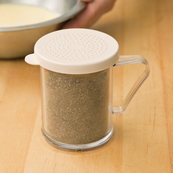 Cambro Camwear 10 oz Shaker with Salt & Pepper Lid