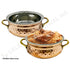 Authentic copper handi with brass handle used for chicken tikka masala
