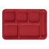 Cambro Camwear 10 x 14 Six Compartment School Cafeteria Tray ( Case of 24 )