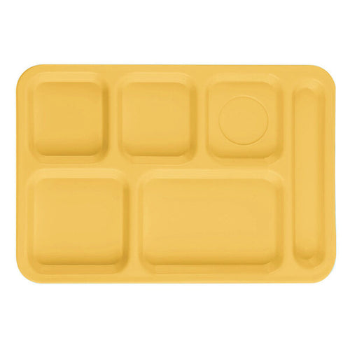 Cambro Camwear 10 x 14 Six Compartment School Cafeteria Tray ( Case of 24 )