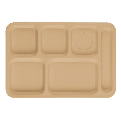 Cambro Camwear 10 x 14 Six Compartment School Cafeteria Tray ( Case of 24 )