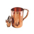 Elegant 9-inch hammered copper jug with lid
