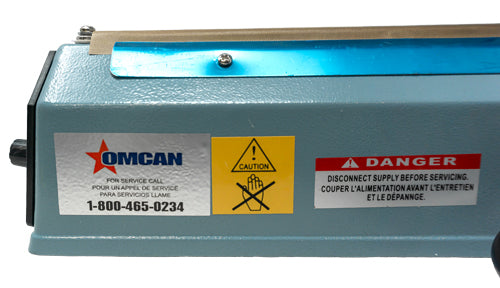Omcan SE-CN-0203 Portable Impulse Sealer with 8″ seal bar and 2 mm seal width