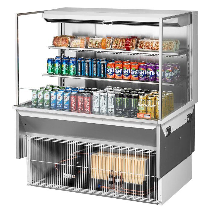 Turbo Air TOM-48L-UF-W(B)-3SI-N Drop-In Horizontal Open Display Case, 15.2 cu. ft.