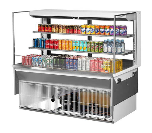 Turbo Air TOM-60L-UFD-W(B)-3SI-N Drop-In Horizontal Open Display Case, 19.3 cu. ft.
