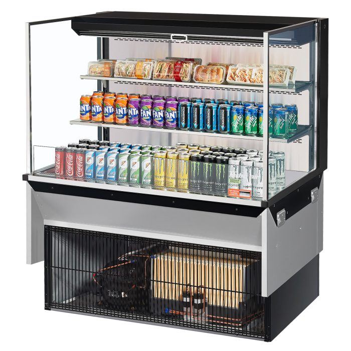 Turbo Air TOM-48L-UF-W(B)-3SI-N Drop-In Horizontal Open Display Case, 15.2 cu. ft.