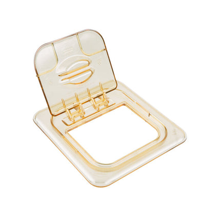 Cambro H Pan One Sixth Size FlipLid Food Pan Lid Amber ( Case of 6 )