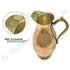 Ayurvedic copper water pitcher with traditional Mughlai Surahi style and brass accents.