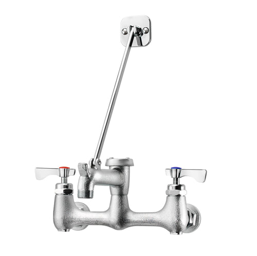 Royal Series 8" Center Wall Mount Service Sink Faucet with Cast Spout - 16‐127