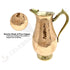Decorative copper jug with ice catcher and solid brass base for a luxurious presentation.