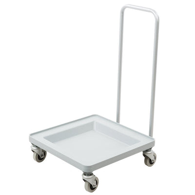 Cambro Gray Camdolly with Handle for Camracks – Heavy-Duty Dish Rack Transport Dolly